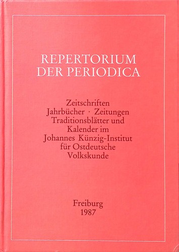 Repertorium der periodica - repertorium,