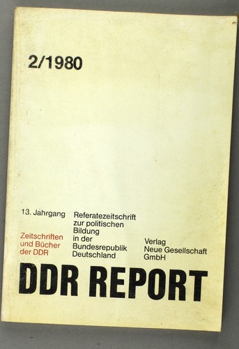 Ddr report zeitschriften und - ddr-report, :
